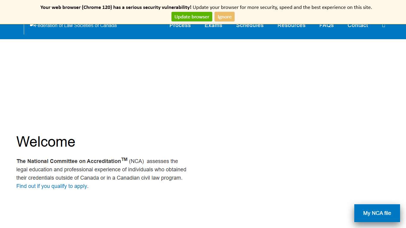 National Committee on Accreditation (NCA) - Federation of Law Societies of Canada